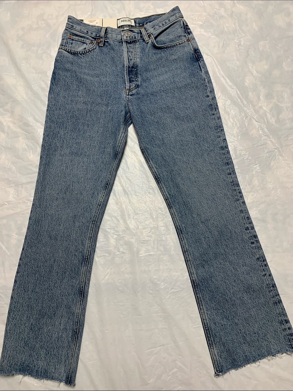 Agolde Relaxed Bootcut Jeans Mid Rise Button Fly Static Wash NWT Sz 26